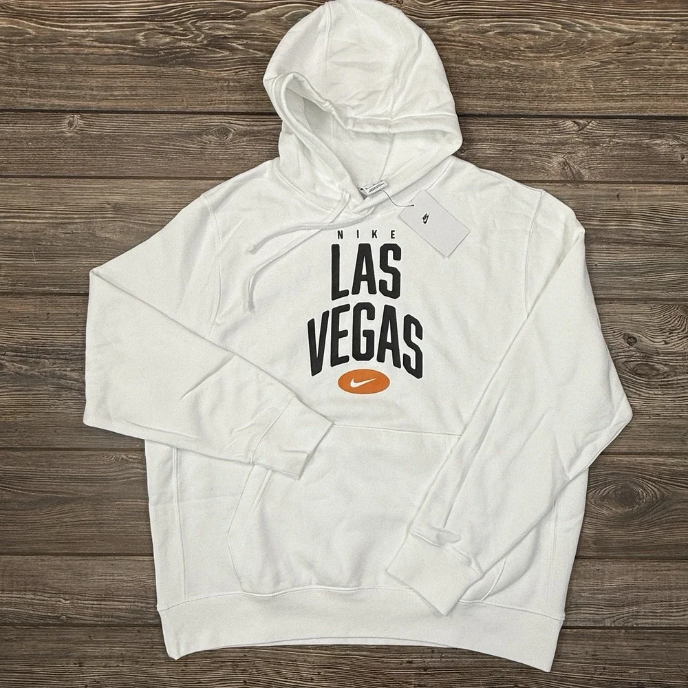 Nike Sportswear Men's Club Fleece Las Vegas Hoodie‎ Size XL White NEW